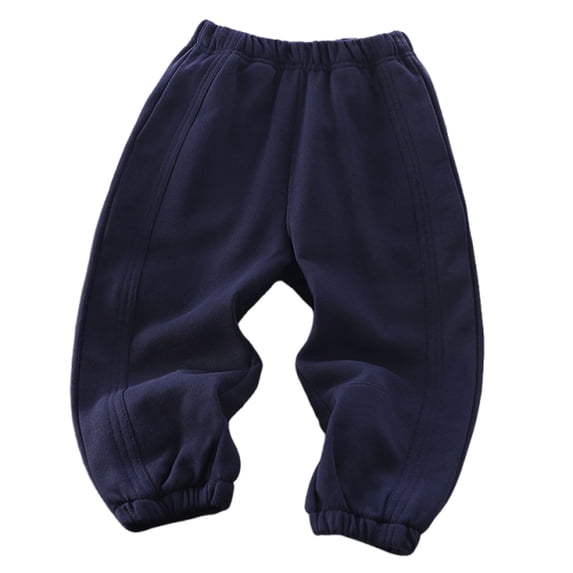 Ixbnca Boys Cotton Sweatpants Comfy Solid Color Jogger Pants with Pockets Elastic High Waist Workout Outfits