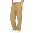 thumbnail image 1 of Ixbnca Boys Girls Long Pants Comfy Multi Pockets Solid Color Pants Drawstring Elastic High Waist Beach Trousers, 1 of 6