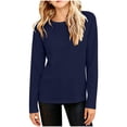 thumbnail image 1 of Ixbnca Boys Girls Tee Shirts Lightweight Round Neck Basic Solid Color Tshirts Comfy Long Sleeve Pullover Tops, 1 of 7