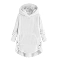 thumbnail image 1 of Ixbnca Children's Fleece Hoodies Loungewear Sherpa Pocket Long Tops Warm Long Sleeve Pullover Winter Hoodies, 1 of 6