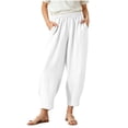 thumbnail image 1 of Ixbnca Children's Long Pants Casual Solid Color Lounge Pants with Pockets Comfy Elastic High Waist Trousers, 1 of 7