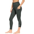 thumbnail image 1 of Ixbnca Girls Yoga Leggings Warm Fleece Lined Solid Color Pockets Gym Pants Stretchy High Rise Running Bottoms, 1 of 7