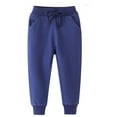 thumbnail image 1 of Ixbnca Kid's Jogger Sweatpants Casual Drawstring Solid Color Pants with Pockets Comfy High Rise Jogging Trousers, 1 of 5