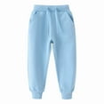 thumbnail image 1 of Ixbnca Kid's Jogger Sweatpants Casual Drawstring Solid Color Pants with Pockets Comfy High Rise Jogging Trousers, 1 of 6