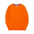 thumbnail image 1 of Ixbnca Kids Shirts Round Neck Solid Color Long Sleeve Pullover Causal Althetic Bottom Fall Tops Tshirt, 1 of 3