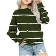thumbnail image 1 of Ixbnca Kids Sweatshirts Fashion Striped Printed Long Sleeve Tops Loose Crew Neck Casual Pullover Sweatshirts, 1 of 5