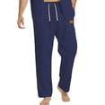 thumbnail image 1 of Ixbnca Men's Casual Summer Pants Drawstring Beach Trousers Elastic Waist Solid Color Lightweight Pants, 1 of 4