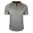 thumbnail image 1 of Ixbnca Summer Tshirts for Men Short Sleeve Casual Lightweight Shirts with Pocket Mens Button Tee Tops, 1 of 6