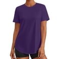 thumbnail image 1 of Ixbnca Women's Workout Tops Short Sleeve Athletic T Shirts Lightweight Quick Dry Running Crew Neck Tee, 1 of 7