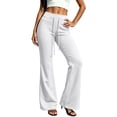thumbnail image 1 of Ixbnca Womens Bootcut Pants Stretchy Drawstring Yoga Long Pants Comfy High Rise Loungewear Gym Flared Sweat Pants, 1 of 7