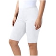 thumbnail image 1 of Ixbnca Womens Plus Size Ribbed Knit Yoga Shorts High Waisted Stretch Workout Running Shorts for Women, 1 of 7
