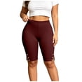 thumbnail image 1 of Ixbnca Womens Plus Size Yoga Pants Summer Stretchy Slim Biker Capri Pants Comfy High Waist Gym Workout Leggings, 1 of 7