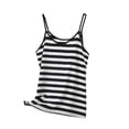 thumbnail image 1 of Ixbnca Womens Summer Tank Tops V Neck Spaghetti Strap Camisole Striped Sleeveless Lounge Cami Shirts, 1 of 5