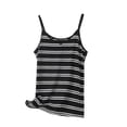 thumbnail image 1 of Ixbnca Womens Summer Tank Tops V Neck Spaghetti Strap Camisole Striped Sleeveless Lounge Cami Shirts, 1 of 5