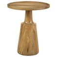 thumbnail image 1 of Ixia Round Solid Mango Wood Accent Side Table Natural, 1 of 5