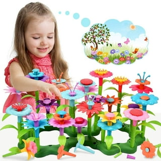 DIY Flower Garden Building Toys, Growing Flower Blocks Playset for Kids,  Preschool Educational Set for Age 3-7 Years Boys Girls