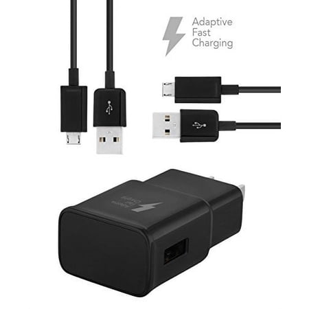 Ixir HTC Desire Q Charger Fast Micro USB 2.0 Cable Kit by TruWire - {2 Fast Wall Charger + 2 Micro Cable} True Digital Adaptive Fast Charging uses dual voltages for up to 50% faster charging!