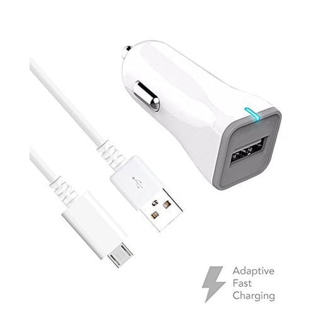 Ixir HTC One XC Charger Micro USB 2.0 Cable Kit by TruWire {2 Car Charger + 2 Micro USB Cable} True Digital Adaptive Fast Charging uses dual voltages for up to 50% faster charging!