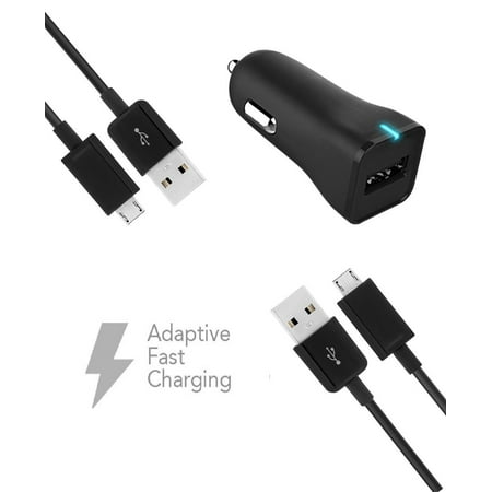 Ixir Huawei Ascend GX1 Charger Micro USB 2.0 Cable Kit by Ixir - (Car Charger + Cable) True Digital Adaptive Fast Charging uses dual voltages for up to 50% faster charging!