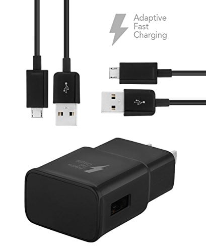 Ixir Huawei P8lite ALE-L04 Charger Fast Micro USB 2.0 Cable Kit by TruWire - {2 Fast Charger + 2 Micro Cable} True Adaptive Charging uses dual voltages for up