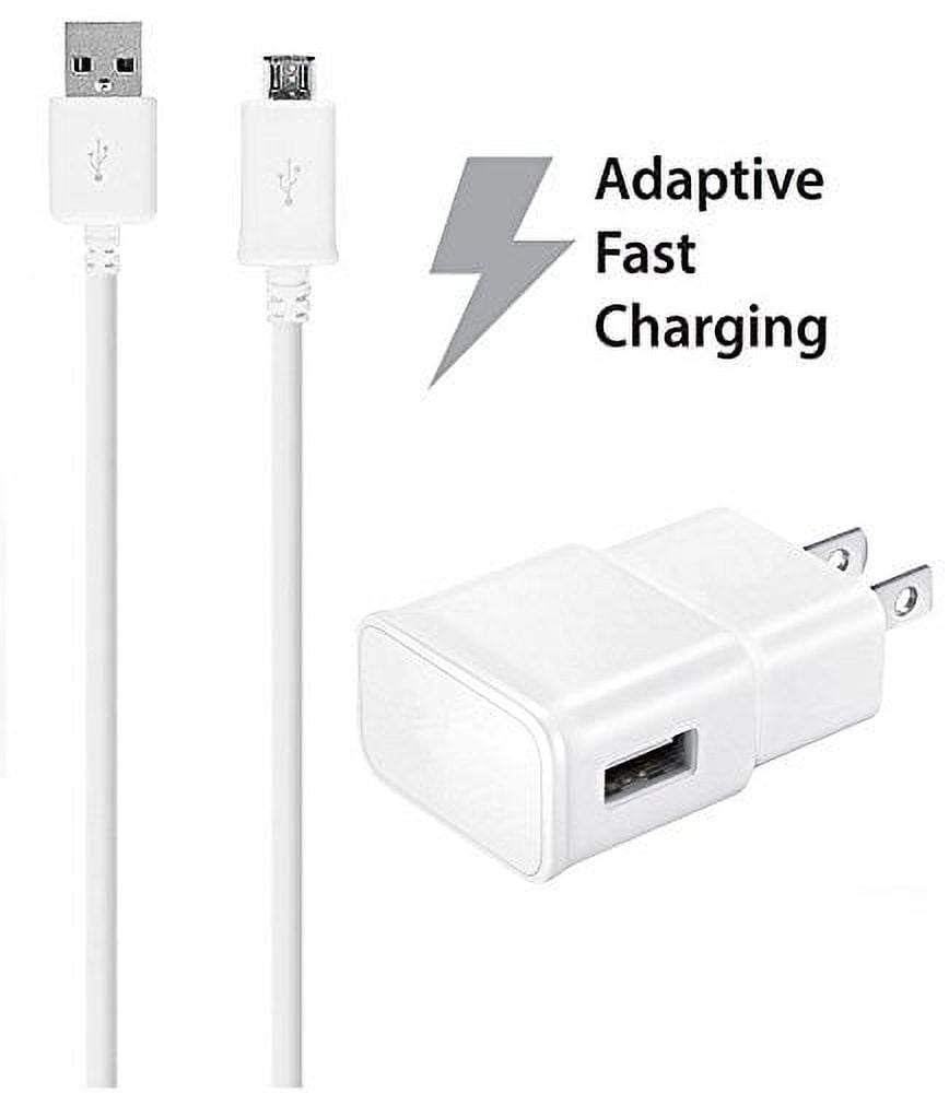 Ixir Samsung Galaxy S6 Active Charger Fast Micro USB 2.0 Cable Kit - Fast Wall Charger + Cable