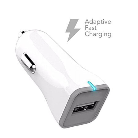 Ixir ZTE nubia Z7 mini Charger Micro USB 2.0 Cable Kit by TruWire {2 Car Charger + 2 Micro USB Cable} True Digital Adaptive Fast Charging uses dual voltages for up to 50% faster charging!