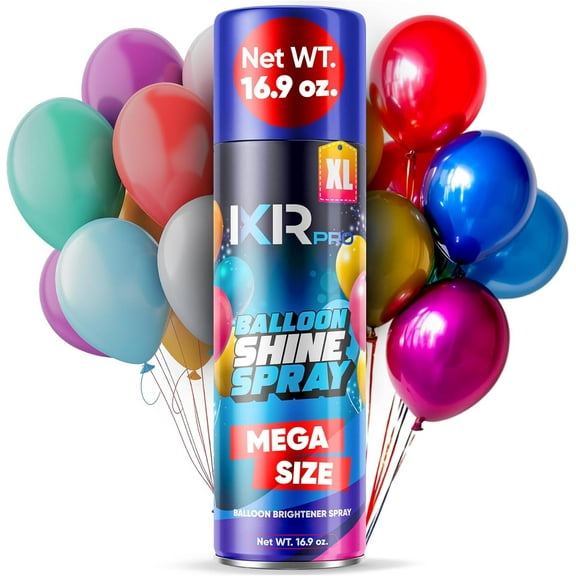 Ixirpro Shine Spray (13 fl.oz./385ml) for Balloons, No Need for Towel or Gloves, Upgraded Clear Formula