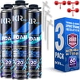 thumbnail image 1 of Ixirpro 3-Pack Expanding Spray Foam Insulation (25.4 oz / 720g) - High Density Closed Cell Sealant for Walls, Ceiling, Windows & Doors, 1 of 9
