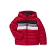thumbnail image 1 of Ixtreme Boys Retro Stripe Quilted Hooded Puffer Jacket, Sizes 4-18, 1 of 3