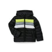 IXTREME Boys Retro Stripe Quilted Hooded Puffer Jacket, Sizes 4-18