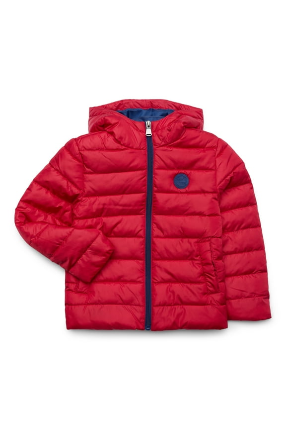 Boys Solid Quilted Hooded Puffer Jacket, Sizes 4-18