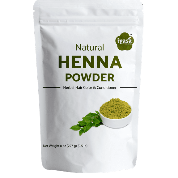 Iyasa Holistics Natural Henna Powder , 8 ounce, 226 gm, Natural Hair Color Dye