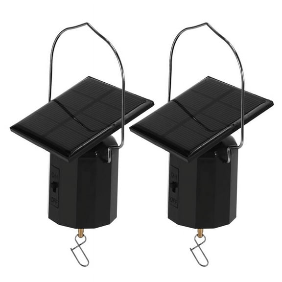Iycorish Motor Solar Black ABS Garden Wind Spinner