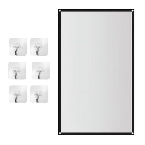 Iycorish Outdoor Wall Mount 72 Inch Projector Screen, White