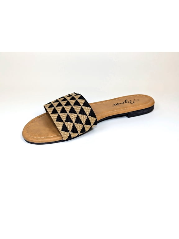 Women's Black One Piece Knitted Slide Size 6 - 11