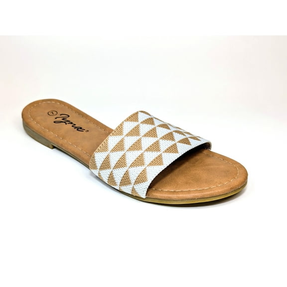 Iynx Women's White One Piece Knitted Slide Size 6 - 11