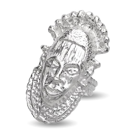 Iyoba Idia Mask .925 Sterling Silver Ring