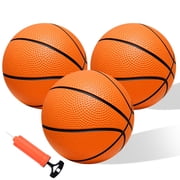Iyoyo Mini Basketballs,3 Pack 6 Inch Small Basketball Set with Pump Over The Door Mini Hoop Basketball Replacement Toy for Toddlers,Kids,Teenagers for Pool,Indoors,Outdoors