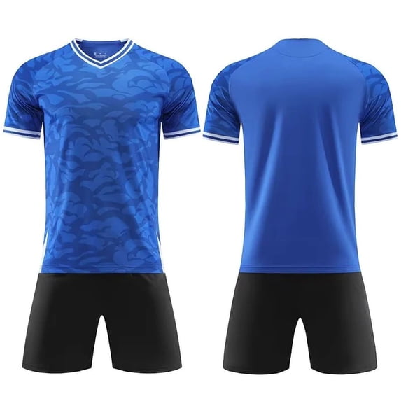 Iyufng 2 Pieces Sports Outfit, Summer Printed Soccer Jersey and Shorts Set,Boys and Girls