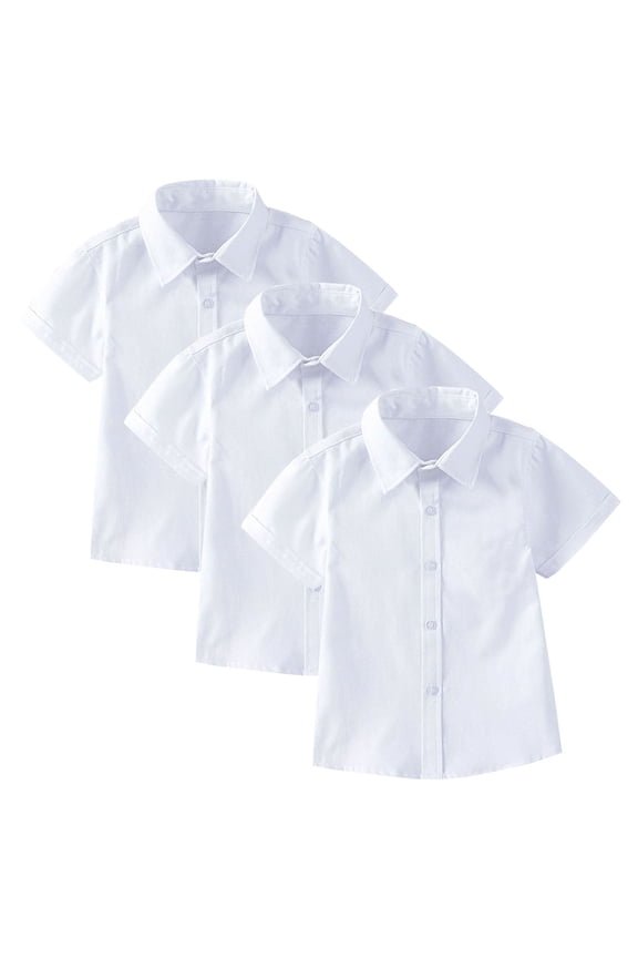 3-Pack Kids Preppy Style Shirt ,British Style Shirt,School Uniforms,Gentleman's Attire,Boys and Girls