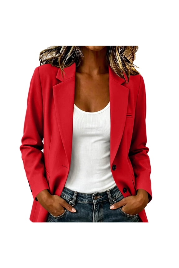 Blazer Jackets for Women Fashionable Casual Commuter Long Sleeve Blazer
