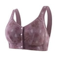 thumbnail image 1 of Iyufng Bras for Women Plus Size,Push Up Wireless Bra Front Closure,Woman Color Thin and Steel Hoop Gathered Breathable Underwear for Daily Bras, 1 of 2