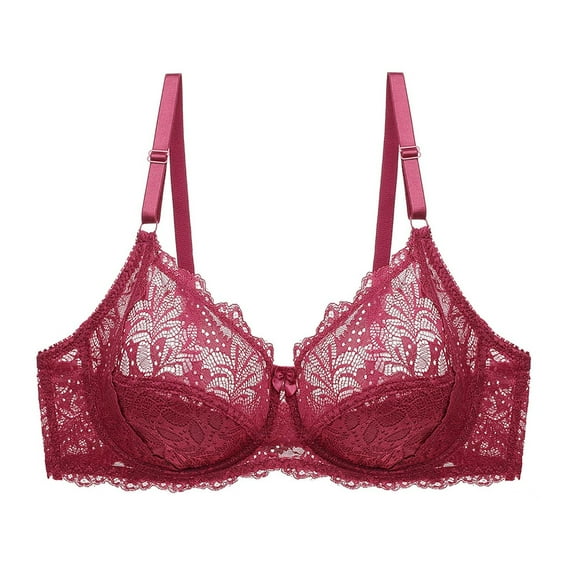 Iyufng Bras for Women Plus Size,Women's Push up Bra,Women's Solid Color Lace Steel Ring Oversized Gathering Underwear Daily Bra,Womens Sexy Lace Bras