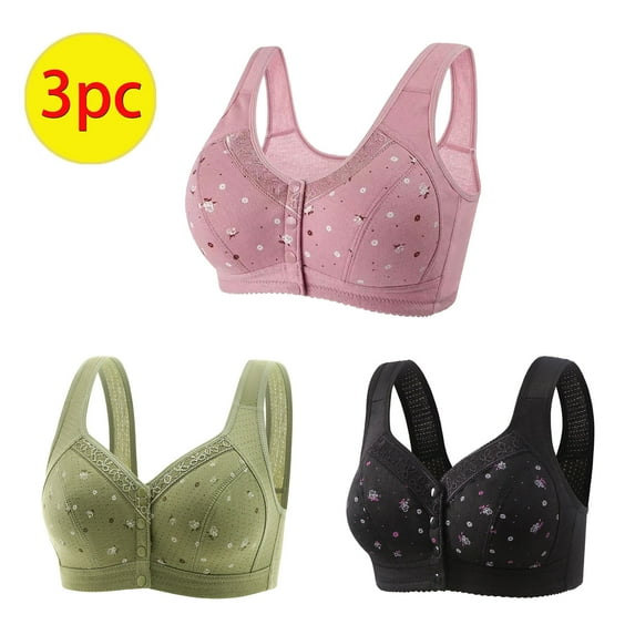 Iyufng Bras for Women Plus Size,Push Up Wireless Bra,Woman's Comfortable Lace Breathable Bra Underwear No Rims