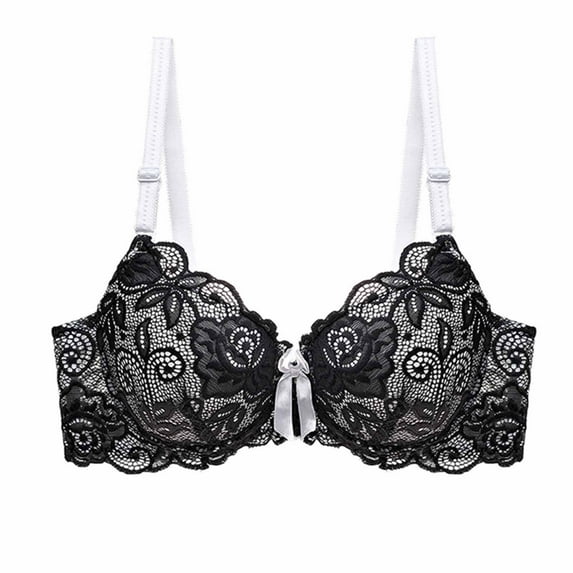 Iyufng Bras for Women Plus Size,Push Up Womens Bras,Women's Lace with Color Double Breasted Push up Bra