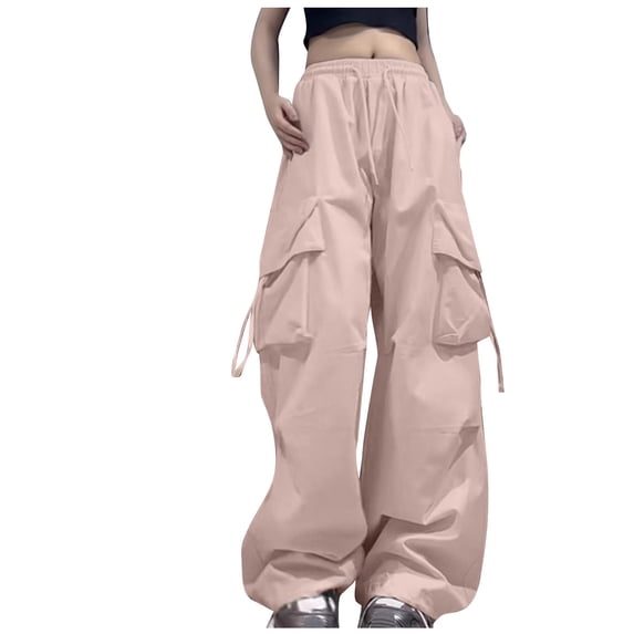 Iyufng Cargo Pants Women,Women Pants Women's Mid-waist Pocket Overalls Casual Pants In Spring and Summer,Gifts for Women