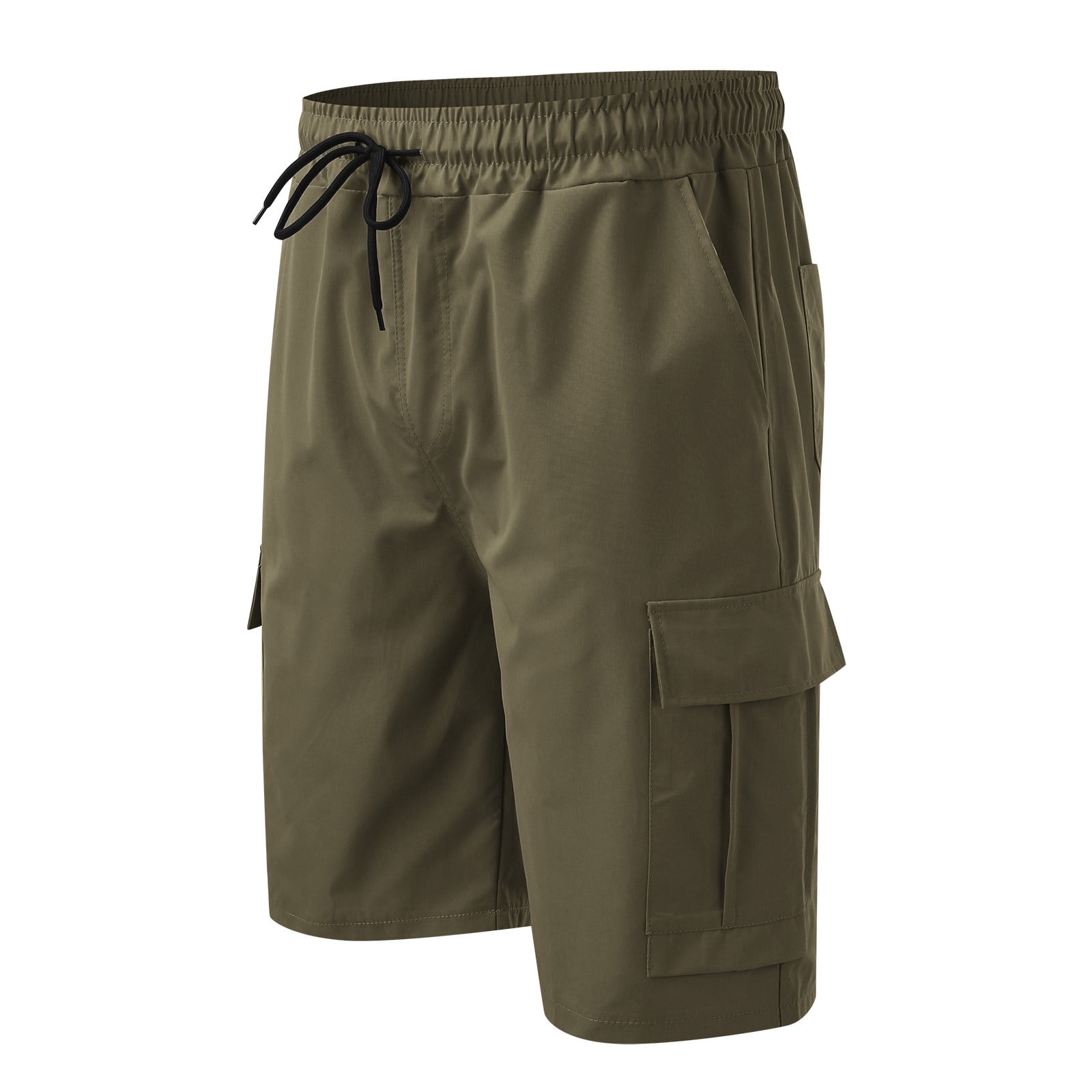 【KOOLOSET】Zipper Pocket Bermuda Pants Spring Brown Cargo Pants Men Fashion Casual Shorts Solid