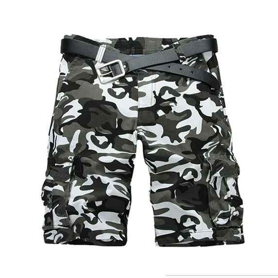 Iyufng Cargo Shorts for Men,Men's Shorts,Men Casual Camouflage Fashion Zipper Button Pockets Cropped Cargo Shorts,Mens Shorts