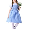 thumbnail image 1 of Iyufng Checkered Dresses for Girls Performance Costumes Party Dress with Headband, 1 of 8