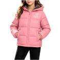 thumbnail image 1 of Iyufng Children's Fleece Lined Hooded Puffer Jackets Cute Bear Print Zip Up Warm Winter Coat with Side Pockets, 1 of 9
